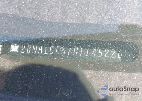 2016 Chevrolet Equinox Lt из США, поврежденный, VIN 2GNALCEK7G1145226